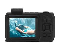 Cámara Digital, Cámara Subacuática con Zoom Digital 10x 4K 65MP Cámara Impermeable de Pantalla Dual para Bucear (Black)