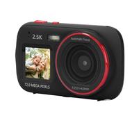 Cámara Digital, Cámara Vlogging 2.5K 72MP para Fotografía, Pantalla IPS de 2.4 Pulgadas, Enfoque Automático, Modo Belleza, Zoom Digital 16x, Cámara Antivibración, para Viajes