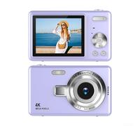 Cámara digital CCD 1080P con densidad de píxeles de 96 MP, función de zoom 16X, pantalla HD de 2.4 pulgadas para visualización y reproducción en vivo (morado)