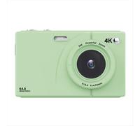 Cámara digital CCD 4K con pantalla de 2,8 pulgadas y tarjeta de 32 GB, color verde
