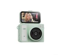 Cámara digital CCD de resolución 2K con pantalla abatible de 1.47 pulgadas, cuerpo ABS retro compacto para estudiantes y vlogs diarios (verde)