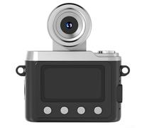 Cámara digital CCD retro con pantalla IPS de 1.45 pulgadas, video y foto HD 1080P, función de selfie abatible, diseño portátil compacto para campus, viajes y uso diario (negro)