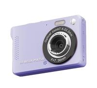 Cámara Digital Compacta, 16X 4K 1080P 44MP Cámara Digital con 32G Tarjeta SD e 2 Batterie, Fotocamera Digitale Compatta per Bambini, Adulti, Principianti (Purple)