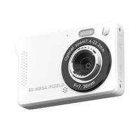 Cámara Digital Compacta, 16X 4K 1080P 44MP Cámara Digital con 32G Tarjeta SD e 2 Batterie, Fotocamera Digitale Compatta per Bambini, Adulti, Principianti (White)