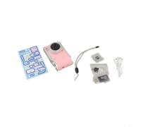 Cámara digital compacta 4K con pantalla abatible de 180 grados y zoom de 8x, ideal para fotografía de estudiantes y vlogging, unidad negra (rosa 32G)