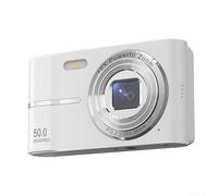 Cámara digital compacta 4K HD Selfie con zoom digital 16X, antivibración, portátil, tipo C, carga para imágenes (blanco)