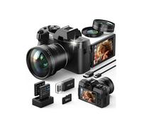 Cámara Digital Compacta 4K, Webcam Wi-Fi, grabadora de video Vlog Vintage, camcorder 48 MP, Zoom 16x