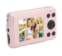 Cámara Digital Compacta de 16MP, Grabadora de Video HD 1080P, Zoom 16X, Estabilización, Pantalla de 2.4 con Captura de Momentos para Viajes, Selfies, Crecimiento (Pink)