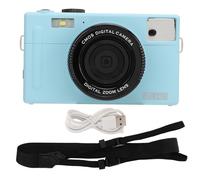 Cámara Digital compacta sin Espejo de mtlavismo Ideal para reuniones Familiares y Viajar con 16x Zoom Digital 48mp resolución de Fotos de 3 Pulgadas LCD y Anti Shake electrónica (Azul)