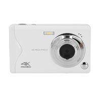 Cámara Digital con Enfoque Automático 4K de 48MP, Zoom de 16X, Cámara Compacta con Enfoque Automático AF para Retratos, Modo de Belleza, Fotografía de Cuenta Regresiva (White)