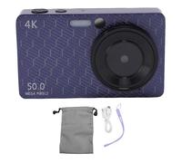 Cámara Digital con Múltiples Filtros 4K 50MP 2.8 Pulgadas 16x Luz de Llenado de Enfoque Automático de Zoom Digital para Fotografía del Campus (Blue)