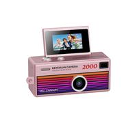 Cámara Digital con Pantalla Giratoria de 180 para Selfies, Cámara de Llavero Retro, Soporte para Tarjeta de Memoria, 1080P HD, Videocámara Muy DV C