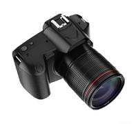 Cámara digital D5 SLR con cámaras dobles delanteras y traseras, zoom óptico de 16X con antivibración, pantalla táctil de ángulo variable de 3 pulgadas, función de control remoto (negro)