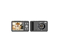 Cámara digital DC15 de 2,4 pulgadas con zoom 18X, grabación de vídeo 4K HD, calidad de imagen fija de 64 MP (negro)_negro