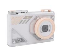 Cámara Digital de 1080p para Fotografía, Cámara de Vlogging HD de 48MP con Autofocus de Zoom de 16x, Lente Trasera Delantera 2, Cámaras Pequeñas Compactas para Estudiantes para (White)