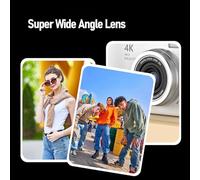 Cámara Digital de 1080p, Videocámara de Video Zoom de 8X con Pantalla Flip HD de 2.4 Pulgadas, 48MP Portable Versatil Video Camera con Luz de Relleno para Fotografía (White)