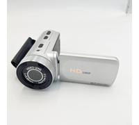Cámara digital de 16 MP con micrófono externo y zoom de 16x, soporta tarjetas de hasta 128 GB, múltiples opciones de resolución de vídeo para varias necesidades (plata)