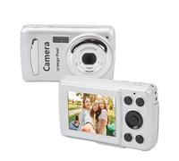 Cámara Digital de 2,4 Pulgadas, Cámara de Viaje Pequeña Compacta de 16 MP, Cámara Digital de Apuntar y Disparar con Zoom Digital de 16x, para Niños, Niñas y Adolescentes (White)