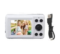 Cámara Digital de 2,4 Pulgadas, cámara de vlogging, cámara de vídeo, cámara compacta con Zoom Digital de 16X para fotografía y vídeo (Blanco)