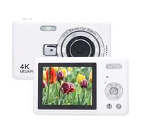 Cámara Digital de 50MP, Pantalla 4K HD de 2,4 Pulgadas, Cámara de Vídeo con Giro de 1080P y 180°, Zoom Digital 16X, Cámara USB Antivibración para Niños, Videocámara Portátil,