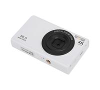 Cámara Digital de 56MP, Enfoque Automático 4K, Zoom Digital de 16x con Luz de Relleno, Cámara de Vlogging Portátil para Viajes, Bodas y Graduaciones (White)