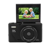 Cámara Digital de 5k, 18x óptico Zoom 75MP Point Digital y Cámara de Disparo, Pantalla Auto Vlogging Auto Focus sin Espejo de 3 Pulgadas para Niños Adolescentes para Adultos