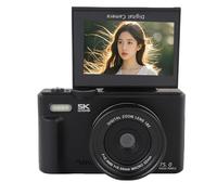 Cámara Digital de 5k, 75MP UHD WiFi Autococus 18x Cámaras de Vlog Zoom Digital para Youtube con Pantalla de 3 "Flip Screen & Flash, Cámara de Viaje para Fotografía y Video (Black)