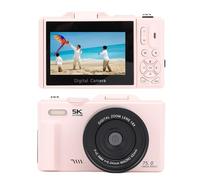 Cámara Digital de 5k, Cámara de Video de 5k 75mp 18x, Pantalla HD Flip HD de 180 Grados Portátil, Focus Auto, WiFi Instant Instant, Flash Incorporado para Fotografía