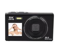 Cámara Digital de 5k, Cámara Vlog WiFi de 80mp, Pantalla Dual de 2.8in 1.5in, Zoom Digital 18x, Enfoque Automático de Flash Incorporado, Transmisión en Vivo, Viajes, Fotografía