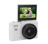 Cámara Digital de 5k para Fotografía, 75MP HD 18x Zoom Digital, Enfoque Automático, Pantalla de Flip de 3 180 °, Estabilización de Eje Múltiple, Cámara Retro sin Espejo para