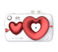 Cámara digital de 64 MP con pantalla abatible, grabación de video 4K Ultra HD y WiFi para compartir fotos y videos sin problemas (blanco)