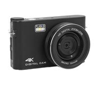 Cámara Digital de 64MP, Enfoque Automático, Zoom Digital 18X, Cámara de Vlogging 4K con Pantalla Táctil TFT LCD de 3 Pulgadas, Cámara Portátil Compacta de Disparo Puntual de