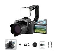Cámara digital de 68 MP, con zoom de 28X, cámara de grabación de video 4K, cámara de vlogging de 2.8 pulgadas, cámara réflex digital portátil con pantalla abatible, con luz de relleno y grabadora de