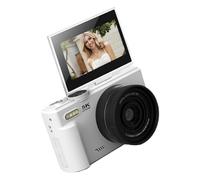 Cámara digital de alta resolución de 75 MP, video 5K, pantalla giratoria de 180°, WiFi compartida, zoom de 18X, enfoque automático, cámara amigable para principiantes con pantalla
