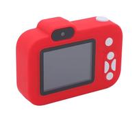 Cámara Digital de Doble Lente, Compacta y Pequeña Cámara Digital 1080P HD 3MP 8X Zoom, con Pantalla IPS de 2 Pulgadas, Correa para el Cuello, para Viajes, Niños y Niñas (Rojo)