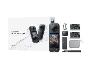 Cámara Digital Deportiva Insta360 X5 Essecial Kit/ 8K/ Ángulo de visión 360º/ Negra