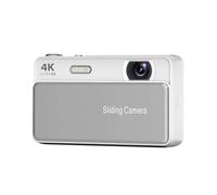Cámara digital deslizante retro 4K 64MP, cámara compacta de vlogging con pantalla de 2.8 pulgadas, zoom 16X CCD de enfoque automático para adolescentes adultos principiantes, regalo portátil de