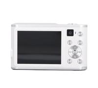 Cámara Digital, Enfoque Automático 4K 48MP Cámara Digital Compacta de Apuntar y Disparar con Pantalla a Color de 2,4 Pulgadas Zoom 16X Cámara Digital Pequeña Antivibración (White)