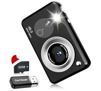 Cámara Digital FHD 1080p, Tarjeta De 32GB, Zoom 16X, Cámara Compacta Digital con Batería De 1300 mAh, Pantalla De 2,4 Pulgadas, Cámara Fotos Infantil Infantil.