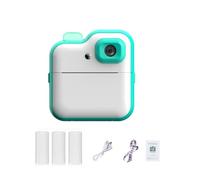 Cámara Digital for niños, cámara Dual HD, cámara de impresión instantánea, Juguetes, Mini Pantalla a Color, cámara de impresión térmica, Juguete, Regalo de cumpleaños(Q6-Bule)