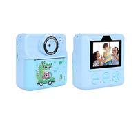 Cámara Digital for niños, cámara instantánea for fotografía, grabadora de vídeo for niños, Juguetes for niñas y niños, cumpleaños, Lente Dual HD 1080P(Blue with NO Card)