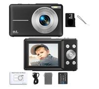 Cámara Digital for niños, videocámara con Zoom 16x, cámaras compactas 1080P, 44MP, for fotografía for Principiantes(B-32G Card)