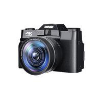 Cámara Digital For Principiantes De 48MP For Fotografía, Videocámara 4K Selfie Vlog, Cámara De Vídeo con Enfoque Automático, Gran Angular, Grabadora De Fotos Vintage(NO TF Card,Black)