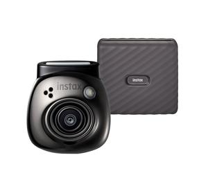 Cámara digital Fujifilm INSTAX PAL, Gem Black + impresora Link WIDE, Mocha Gray