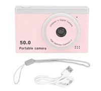 Cámara Digital HD 50MP 1080p 8X Cámaras duales traseras Delanteras con Filtro Cámara de fotografía compacta de Alta resolución para niños Adolescentes Material de ABS de 2.4 (Rosado)