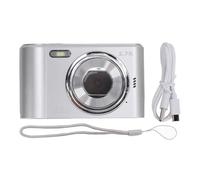 Cámara Digital HD HD de 48MP con Video de 2.7k, Zoom Digital 8X, Enfoque automático y Pantalla IPS de 2.4 Pulgadas, batería de 700 mAh para Viajes y Eventos Especiales (Silver)