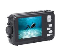 Cámara Digital Impermeable 2.7K Cámara Subacuática de 10 Pies Enfoque Automático 48MP Selfie Pantallas Duales Cámara Impermeable para Niños Cámara Subacuática con Zoom Digital