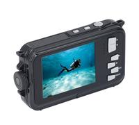 Cámara Digital Impermeable Cámara Subacuática, Cámara de Natación de Buceo con Enfoque Automático HD de 2,7 K, 48 MP, 10 Pies, Cámara Inteligente de Pantalla Dual con Detección