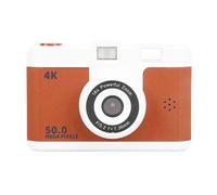 Cámara Digital Inalámbrica 2.4 HD IPS 1080P 50MP Lente Dual, Zoom Digital 16X, Antivibración, MP3, Juegos, para Fotografía y Experiencia Superiores (Brown)