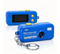Cámara Digital Llavero KoveYzao, Mini Cámara 1080P con Tarjeta de 8 GB, Grabación de Fotos y Vídeos, 12 Filtros y Zoom 16X, 2 Megapíxeles, para Principiantes, Adolescentes y Adultos (Azul)